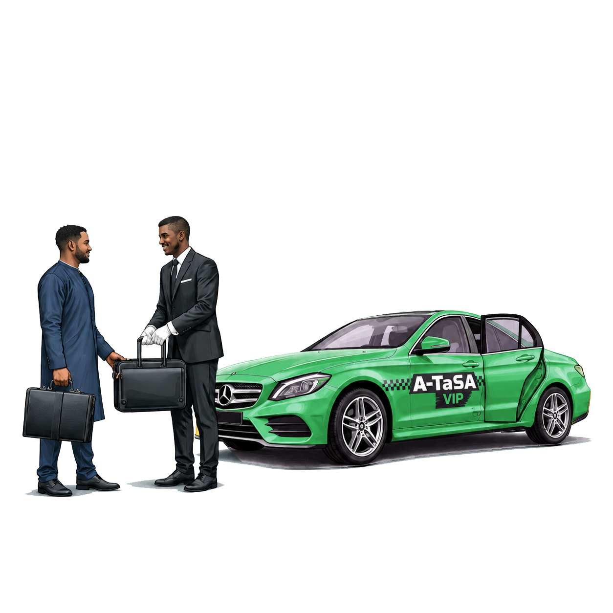 A-TaSA Pro driver next to his vehicle