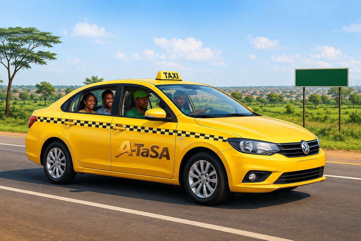 Passengers travelling together in a A-TaSA carpooling ride between two cities